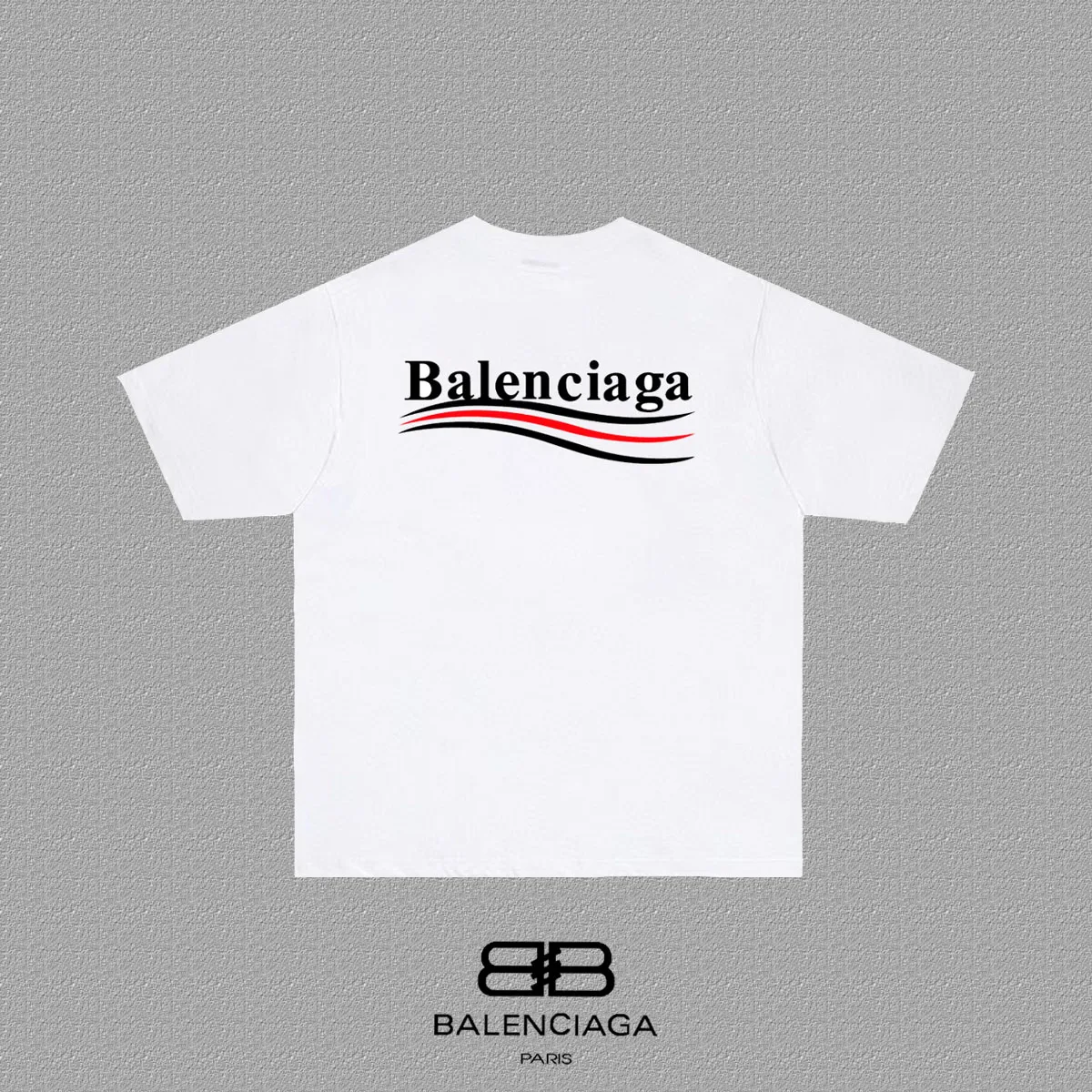 P80✨🔥 BALENCIAGA Paris Classic Coke letter printed short-sleeved T-shirt. Custom-woven and dyed 280g combed cotton heavyweight fabric. Zero color difference in threads. Perfect details. Differentiate from the current currency version. Welcome to compare. Same Style for men and women. Must-sell in the picture above. Color: White Black Size: 1 2 3 4